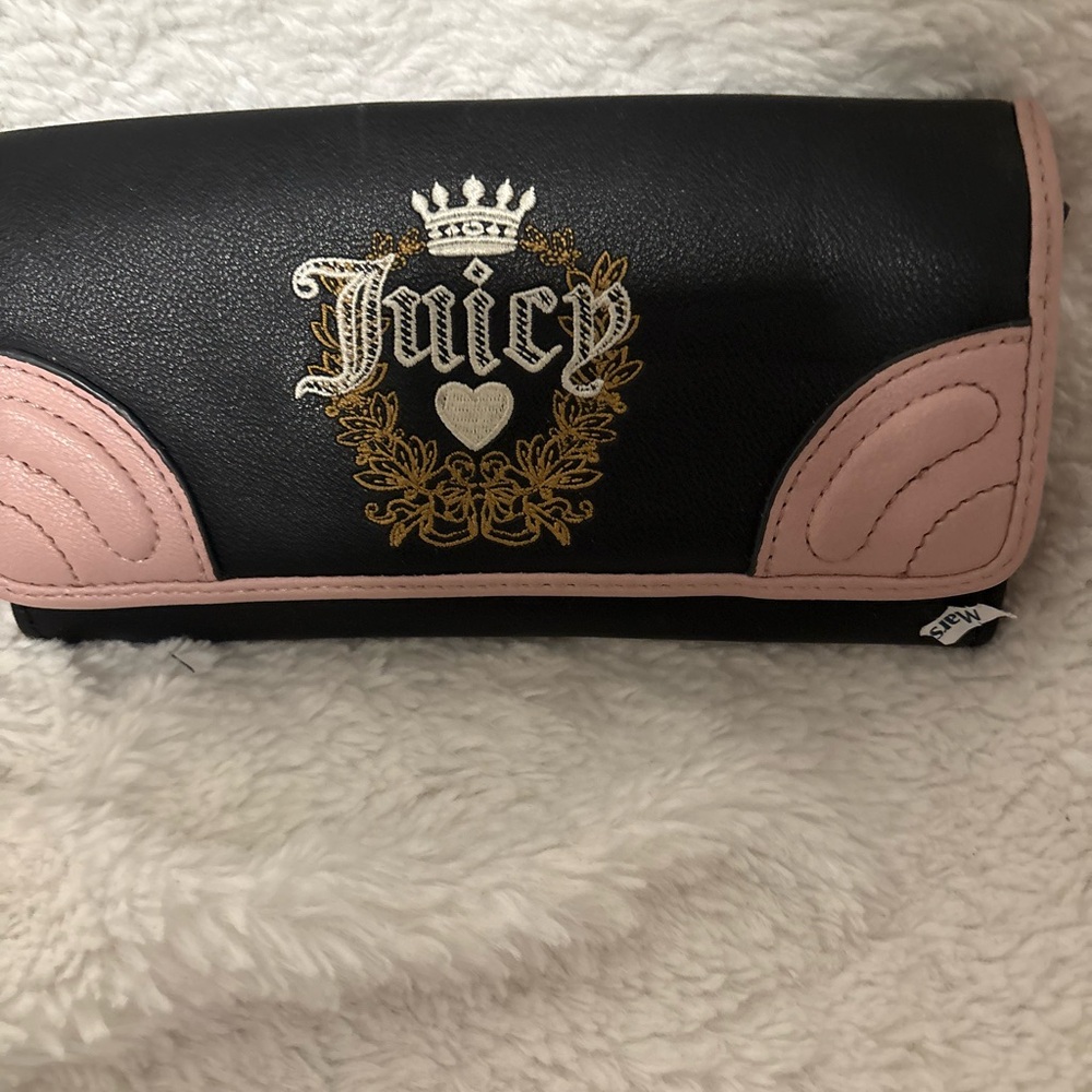 Juicy Couture Black and Pink Wallet